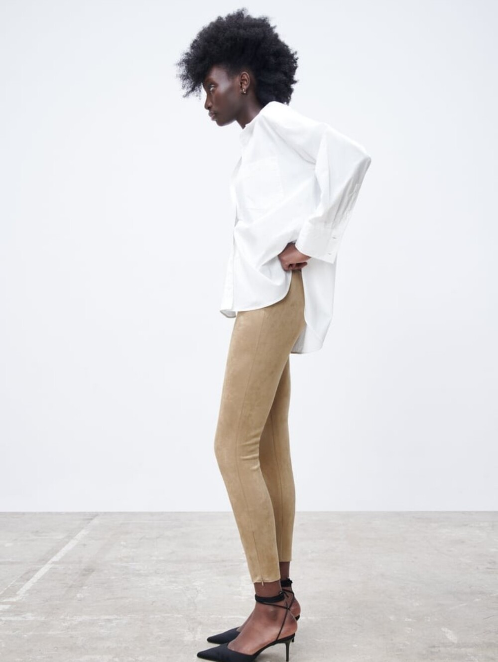 Zara Faux Suede Leggings